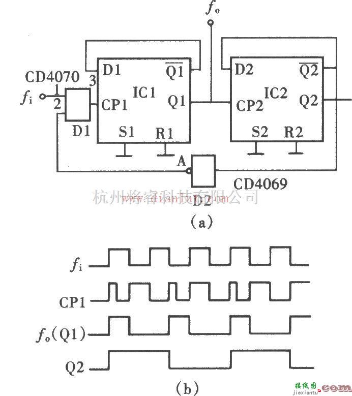 基于CD4069六反相器制作脉冲分频电路  第1张