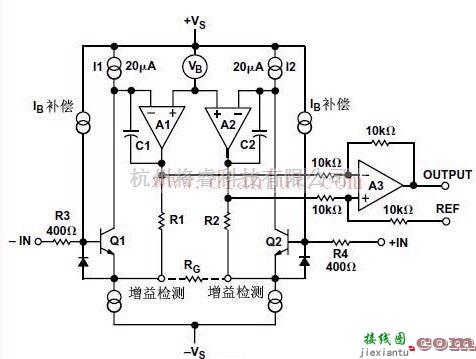 线性放大电路中的AD620的原理图  第1张