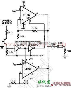 线性放大电路中的采用LT1190双输入视频有线电视放大器  第1张