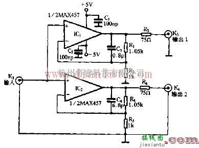 双视频放大器电路  第1张