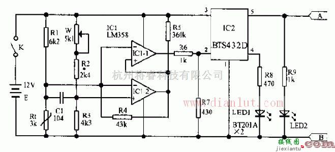 基础电路中的汽车空调的电子温控器电路设计  第1张