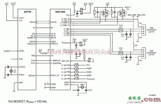 基础电路中的采用SAA1160A和SH7709构成的RISC接口电路  第1张