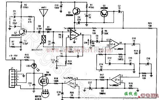 基础电路中的微波运动检测器工作原理电路图  第1张