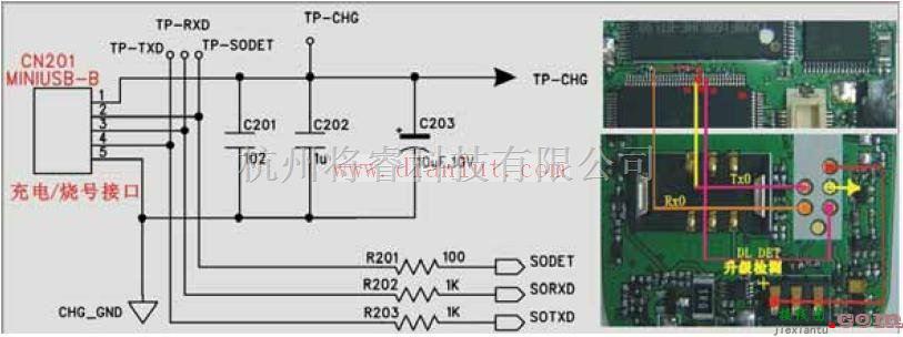 基础电路中的A319小灵通手机的烧号接口电路  第1张