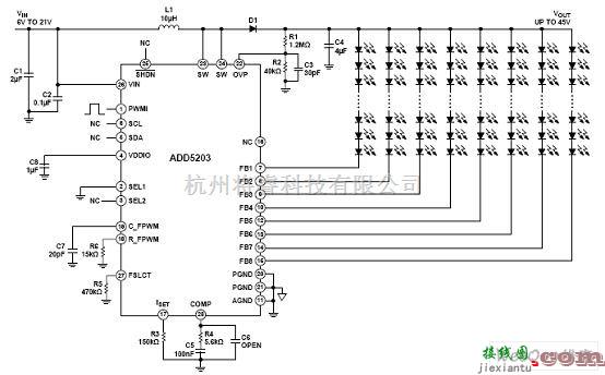 接口电路中的采用DC电流调光模式的PWM接口电路图  第1张