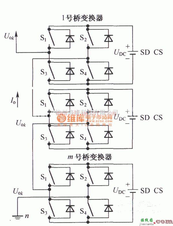 串联H桥多电平主电路变换器电路原理图  第1张