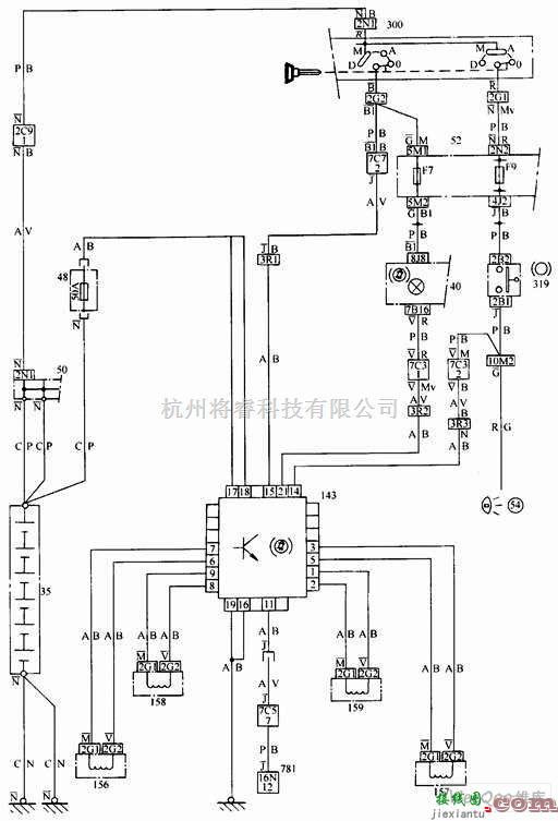 保护电路中的ABS系统控制电路图  第1张