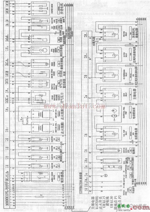 基础电路中的上海通用五菱汽车联合电子电控系统电路图  第1张