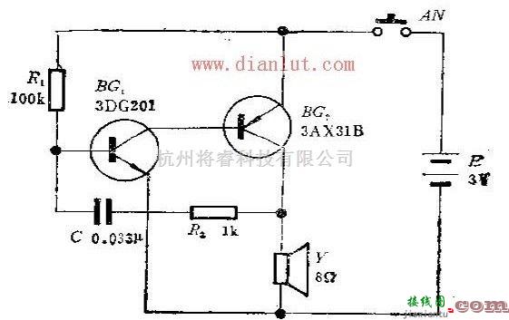 基础电路中的单音门铃电路  第1张