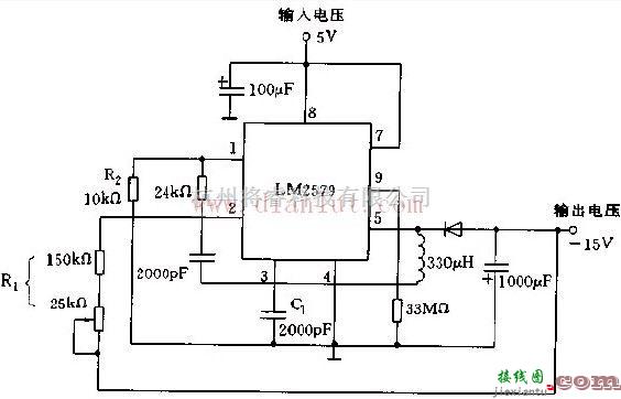 采用LM2579构成+15V-15V的DC、 DC变换器电路  第1张