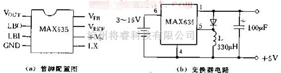 由MAX635构成的极性反转变换器的电路原理图  第1张