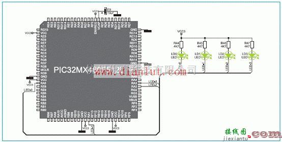 基础电路中的介绍PIC32MX4系列微控制器多媒体开发电路  第14张