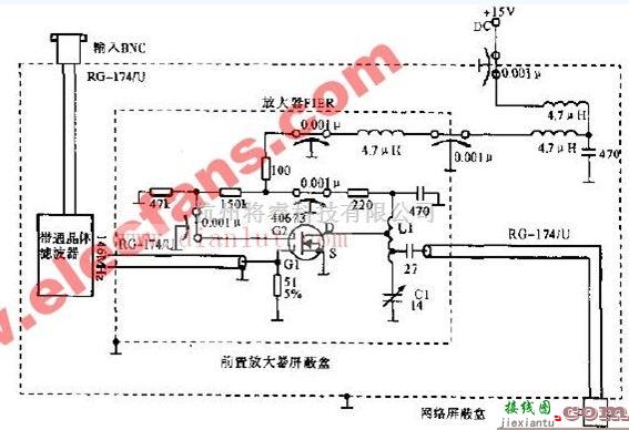 采用带通晶体滤波器设计前置放大器  第1张