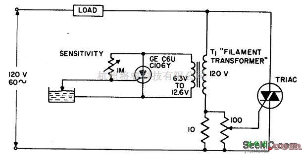 控制电路中的水位感应控制电路  第1张