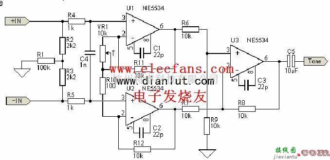 NE5534应用电路原理图  第1张