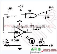 基础电路中的水银开关的倾斜探测器  第1张