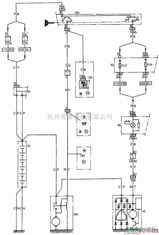 充电电路中的充电与起动电路原理图  第1张