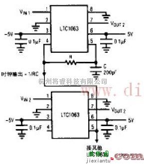 1MA漂移、时钟可调单片机5端低通滤波器原理  第1张