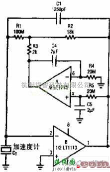 转速、角速度、加速度传感器中的加速度传感器中的放大电路原理图  第1张