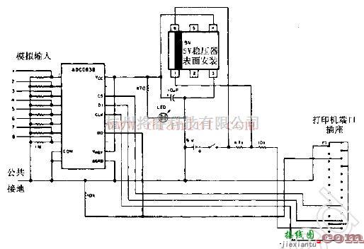 ADC0832模数转换器电路  第1张