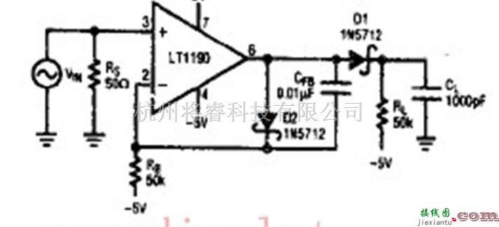 基于LT1190芯片设计开环峰值检波器  第1张