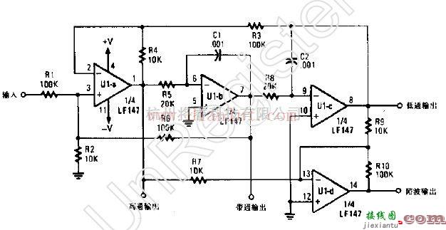 采用集成运放设计可调通用滤波器  第1张