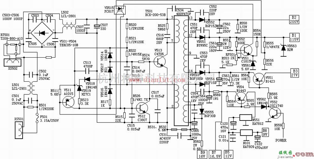 基础电路中的彩电A3机芯电源电路的基本介绍  第1张