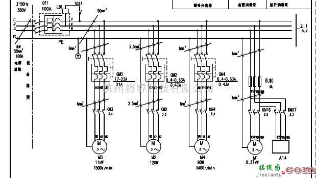 基础电路中的MK7132x20型数控成型磨床电气电路  第1张