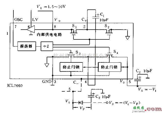 基础电路中的ICL7660应用实例电路设计  第1张