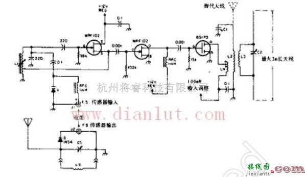 基础电路中的远程场强测量仪原理图  第1张