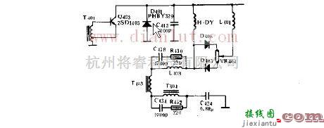 基础电路中的简易GW500A行输出级电路的电路图  第1张