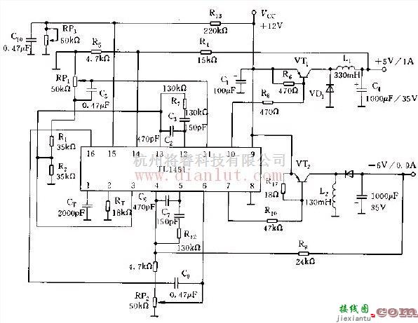 基础电路中的TL1451典型应用电路  第1张