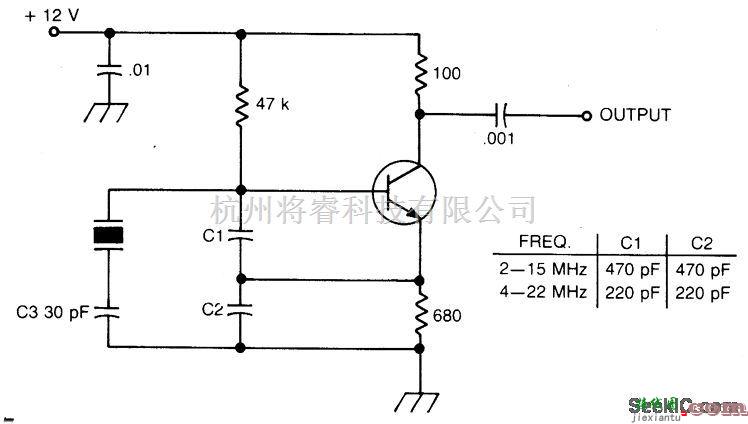 基础电路中的本地振荡器的国际晶体电路  第1张