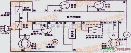 电机控制专区中的金鱼XBB20-7S洗衣机电路图  第1张