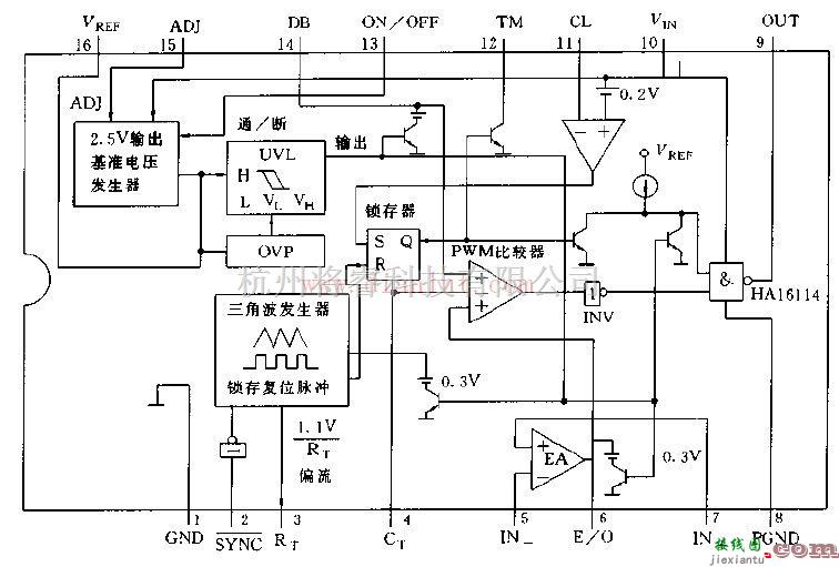 基础电路中的HA16114P内部等效电路  第1张