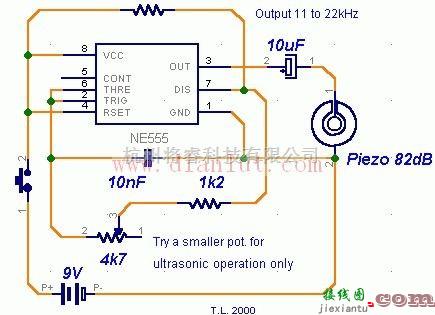 基础电路中的超声波撵狗器  第1张