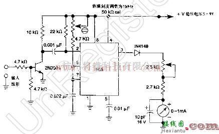 基础电路中的模拟频率表电路  第1张