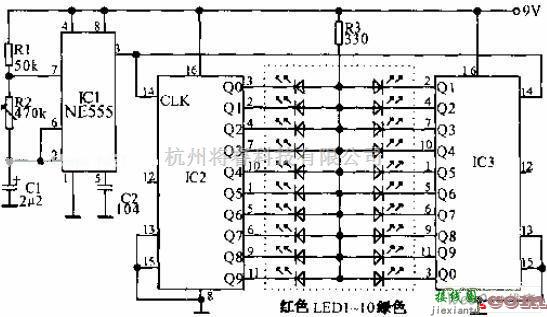 光电电路中的三色跑灯工作原理  第1张