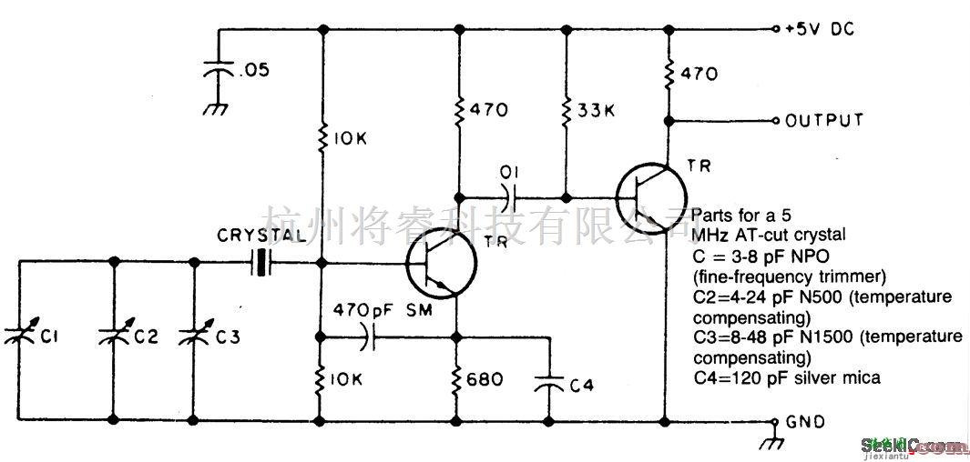 基础电路中的温度补偿的晶体振荡器电路  第1张