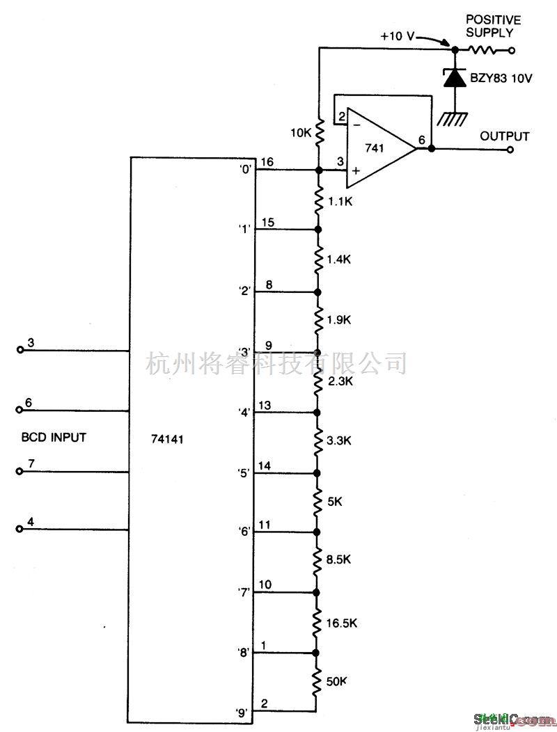 基础电路中的十进制-模拟转换器电路  第1张