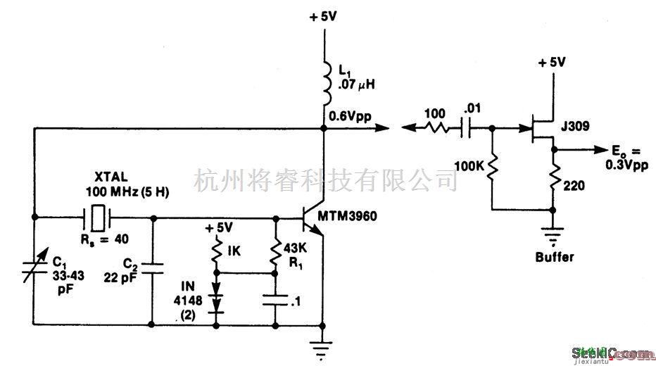 基础电路中的穿透式谐波振荡器（100MHz）  第1张