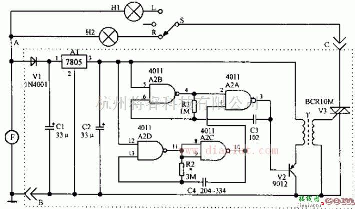 基础电路中的摩托车无触点闪光器电路的介绍  第1张