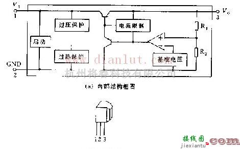 基础电路中的KA76L05结构及管脚电路详图  第1张