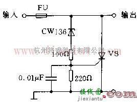 电源电路中的基于采用CW136构成的过压保护电路图  第1张