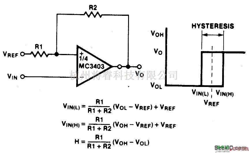 基础电路中的磁滞比较器电路图  第1张