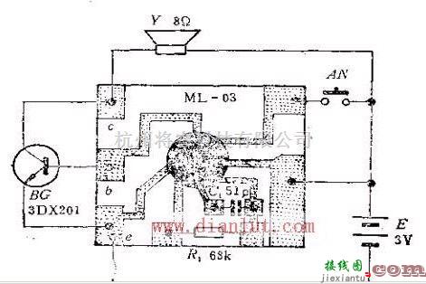 基础电路中的根据CW2850制作的多曲门铃电路  第1张