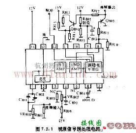 基础电路中的视频信号预处理电路原理图  第1张