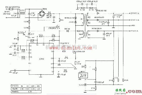 电源电路中的使用L5991的40W喷墨打印机的电源电路  第1张