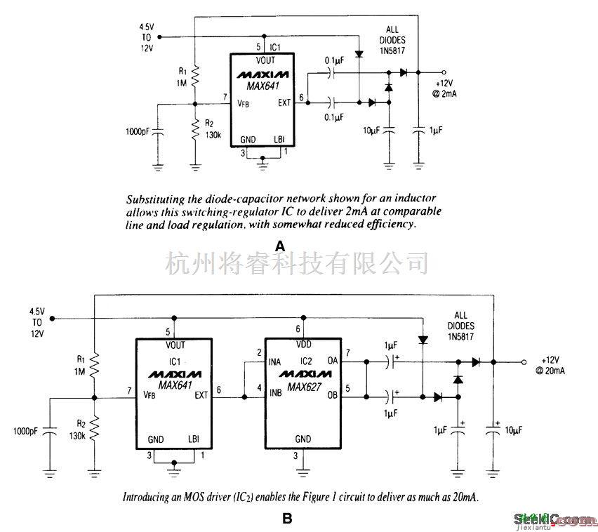 稳压电源中的无感应器的开关式稳压器电路  第1张