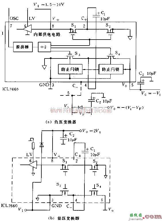 基础电路中的基于ICL7660芯片设计其应用实例电路  第1张